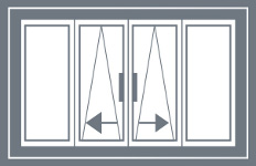 Schemes for opening Tilt & slide doors PSK