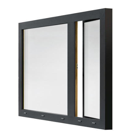 Wood and aluminium windows